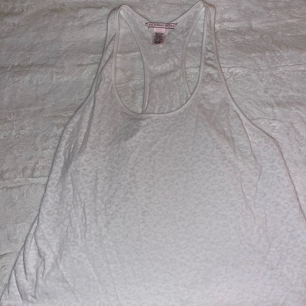 Victoria’s Secret white leopard print racerback tank